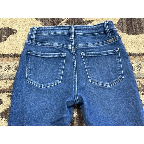 Women’s KanCan High Rise Dark Open Waistband Button Fly Skinny Jean 26 - Picture 4 of 5